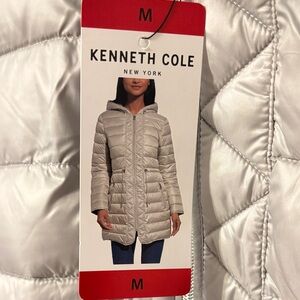 Kenneth Cole New York Women's Silver Puffer Jacket